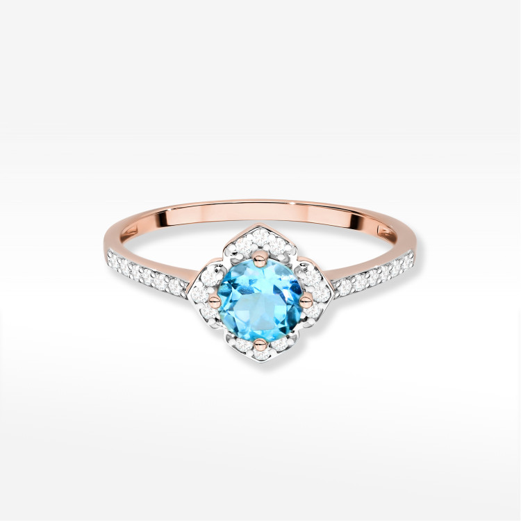 Pierścionek W0603 Topaz Swiss 0,63ct różowe złoto