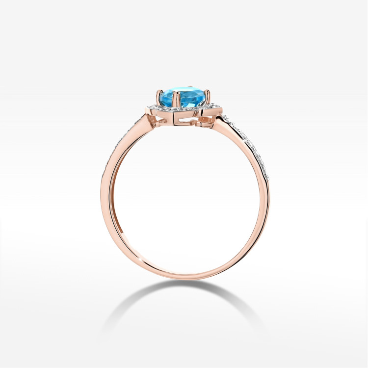 Pierścionek W0603 Topaz Swiss 0,63ct różowe złoto