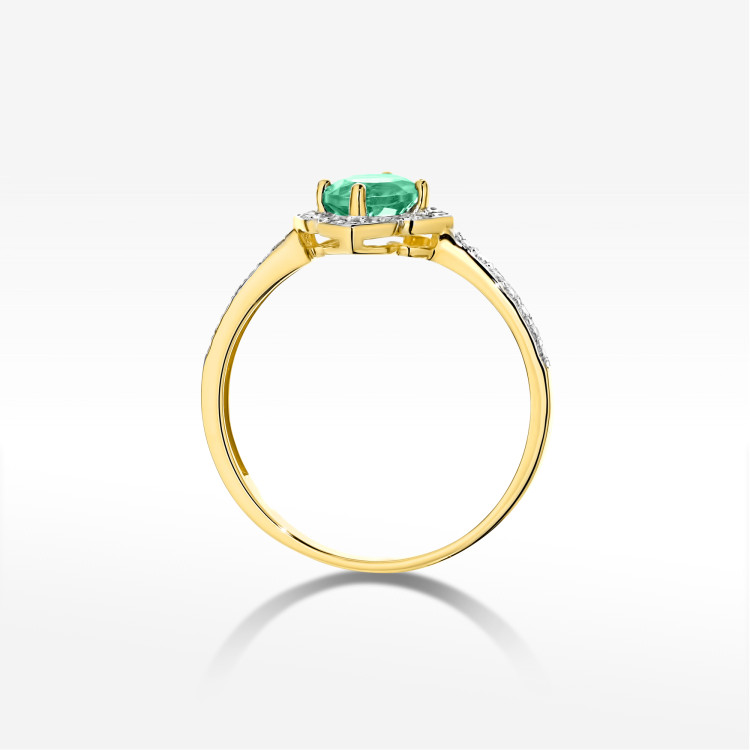 Pierścionek W0603 Szmaragd 0,63ct żółte złoto