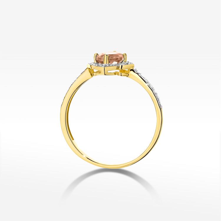 Pierścionek W0603 Morganit 0,53ct żółte złoto