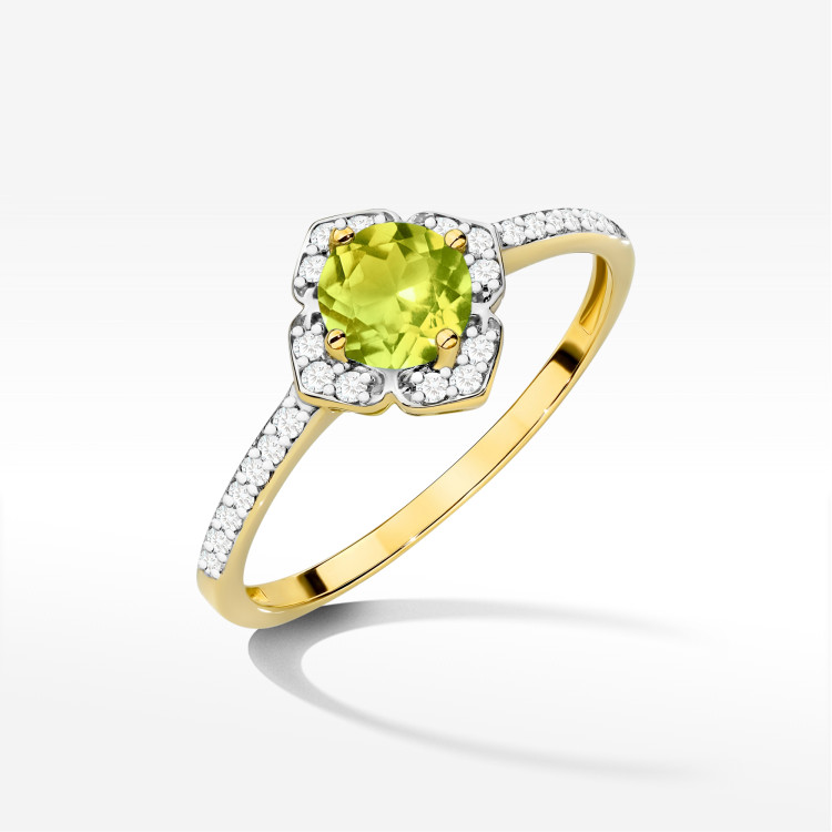 Pierścionek W0603 Oliwin 0,73ct żółte złoto
