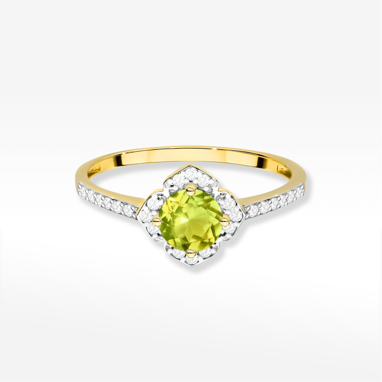 Pierścionek W0603 Oliwin 0,73ct żółte złoto
