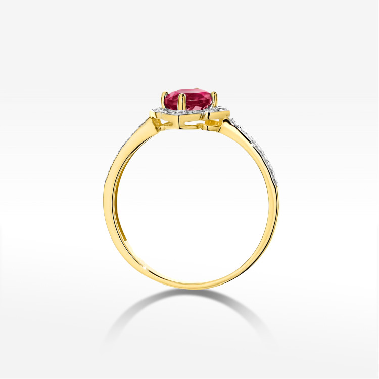 Pierścionek W0603 Rubin 0,73ct żółte złoto