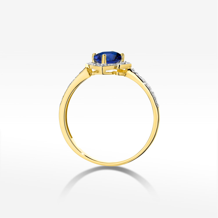 Pierścionek W0603 Szafir 0,63ct żółte złoto