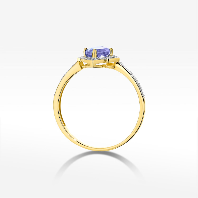Pierścionek W0603 Tanzanit 0,63ct żółte złoto