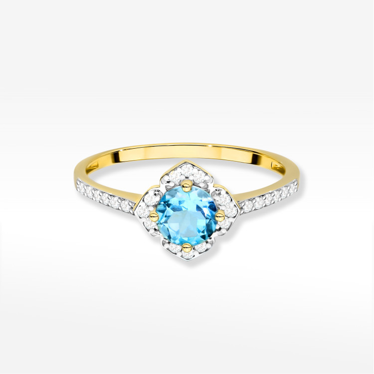 Pierścionek W0603 Topaz Swiss 0,63ct żółte złoto