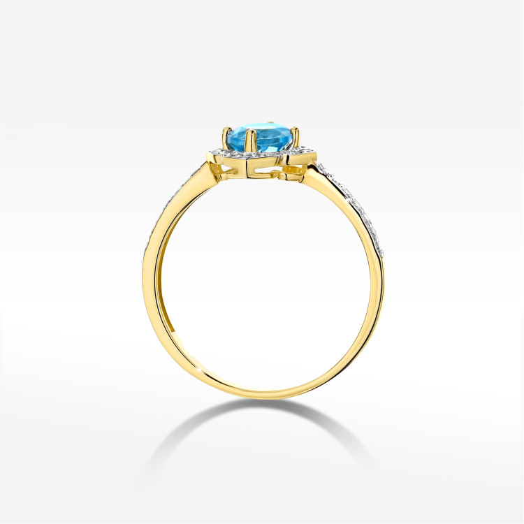 Pierścionek W0603 Topaz Swiss 0,63ct żółte złoto