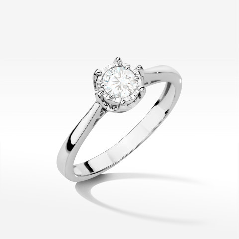 Pierścionek W0605 Diament 0,25ct białe złoto
