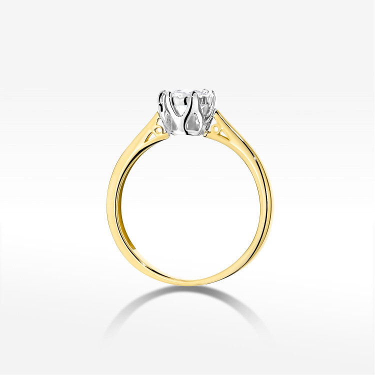Pierścionek W0605 Diament 0,25ct żółte złoto