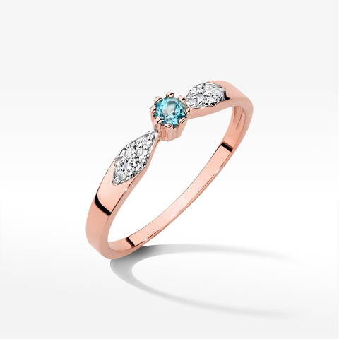 Pierścionek Topaz Swiss 0,21ct różowe złoto W0613