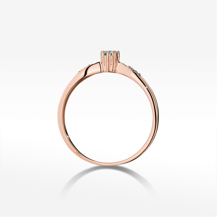 Pierścionek Topaz Swiss 0,21ct różowe złoto W0613