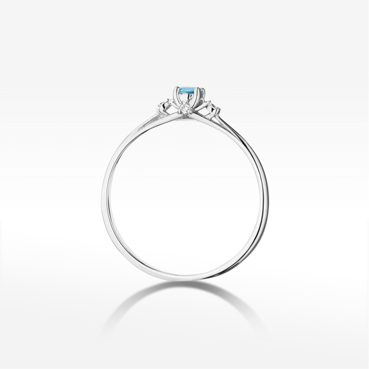Pierścionek W0614 Topaz Swiss 0,196ct białe złoto