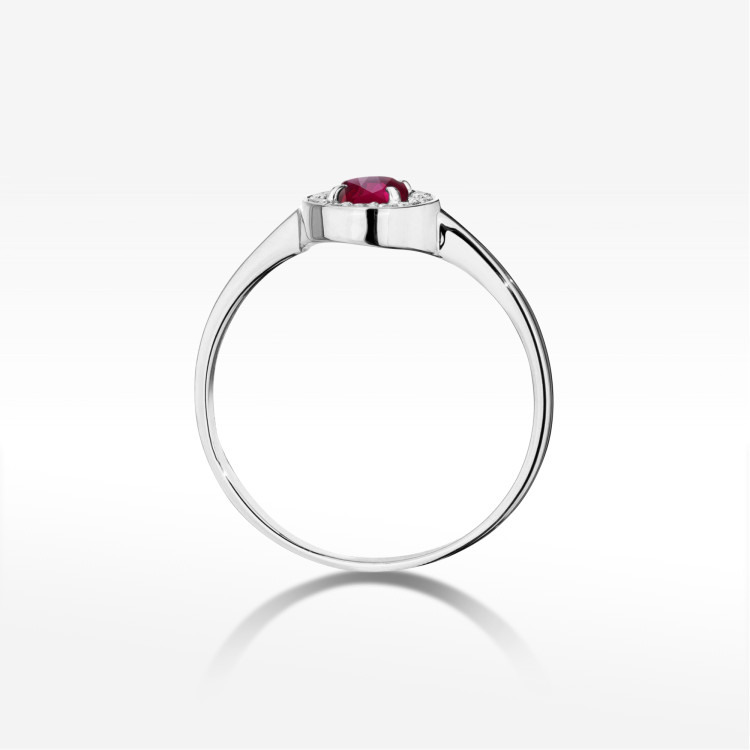 Pierścionek W0616 Rubin 0,30ct białe złoto