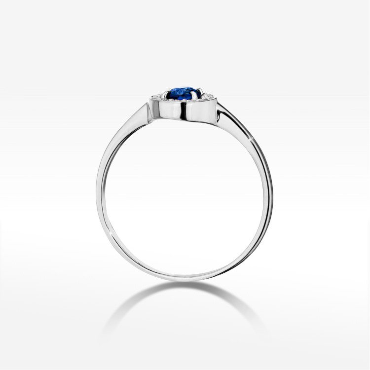 Pierścionek W0616 Szafir 0,30ct białe złoto