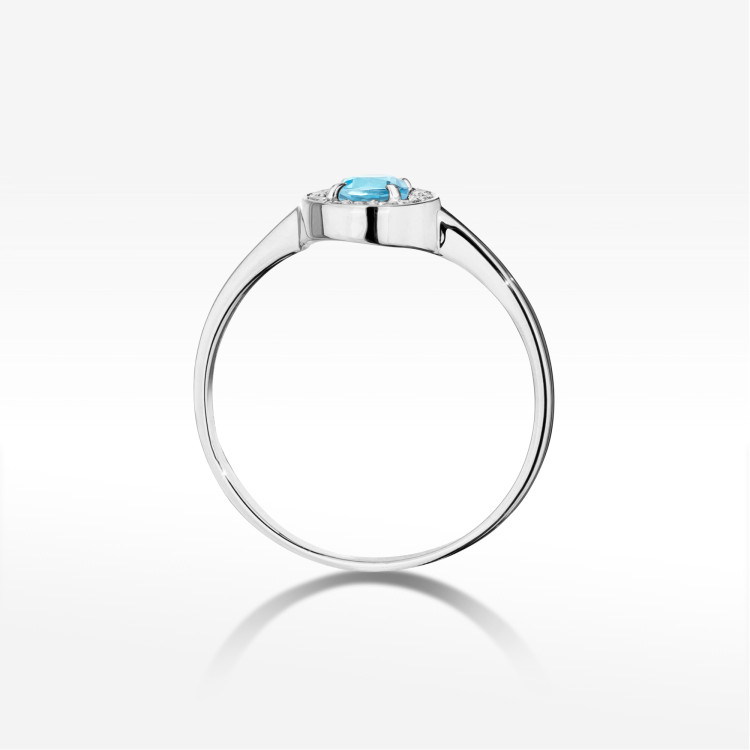 Pierścionek W0616 Topaz Swiss 0,25ct białe złoto