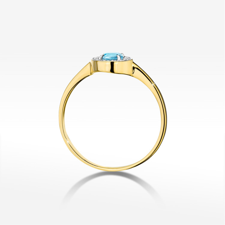 Pierścionek W0616 Topaz Swiss 0,25ct żółte złoto