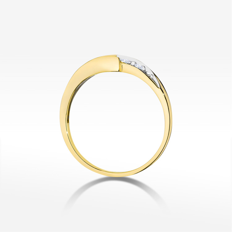Pierścionek W0618 Szafir 0,30ct żółte złoto