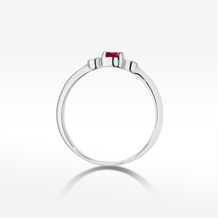 Pierścionek Rubin 0,21ct białe złoto W0620