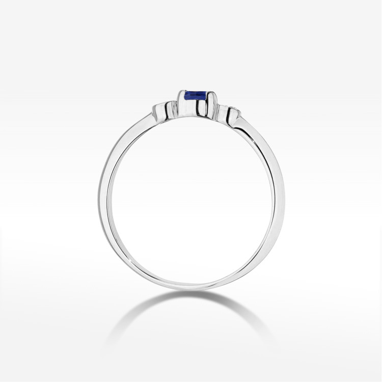 Pierścionek Szafir 0,21ct białe złoto W0620