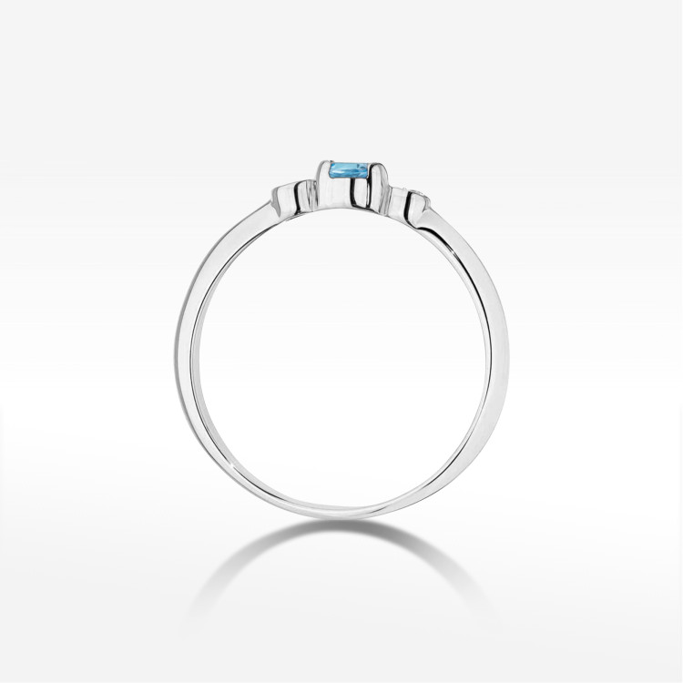 Pierścionek Topaz Swiss 0,21ct białe złoto W0620