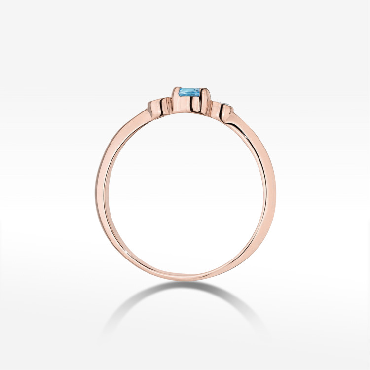 Pierścionek W0620 Topaz Swiss 0,21ct różowe złoto