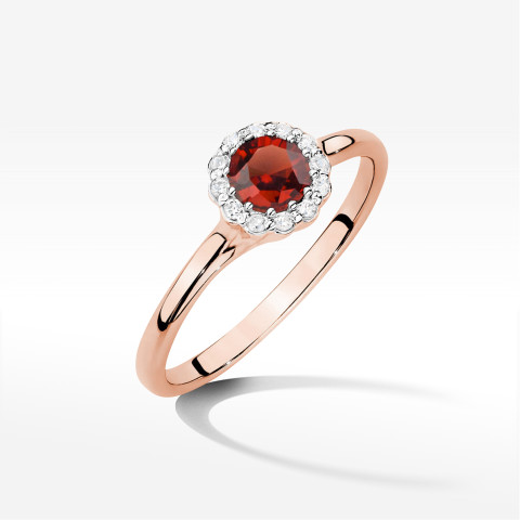 Pierścionek Rubin 0,703ct różowe złoto W0622