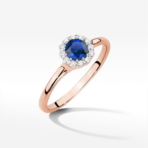 Pierścionek Szafir 0,603ct różowe złoto W0622