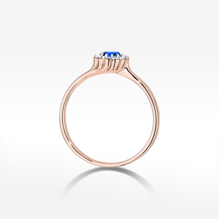 Pierścionek Szafir 0,603ct różowe złoto W0622