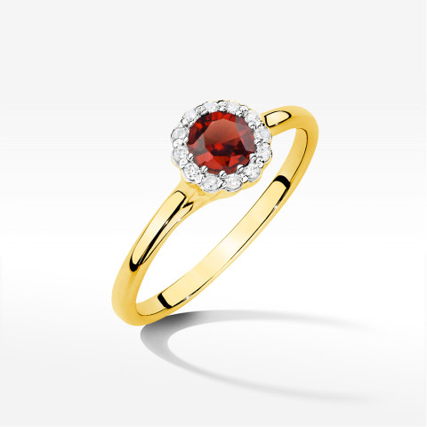 Pierścionek Rubin 0,703ct żółte złoto W0622