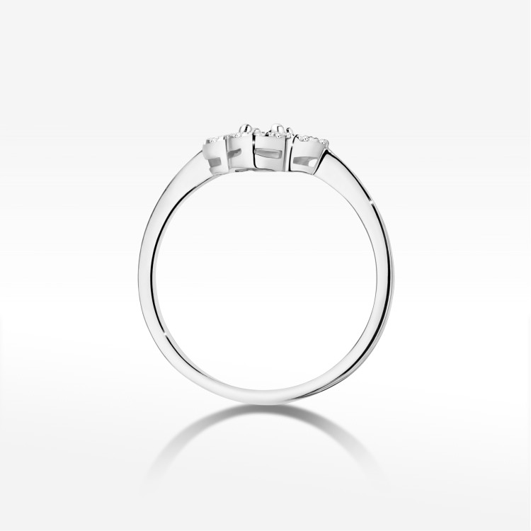 Pierścionek Diament 0,13ct białe złoto W0627