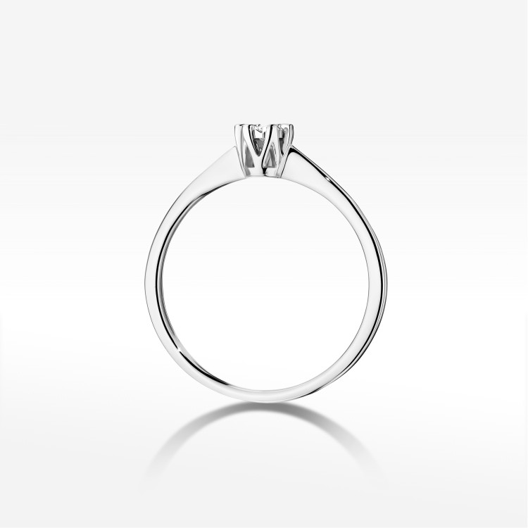 Pierścionek W0628 Diament 0,03ct białe złoto