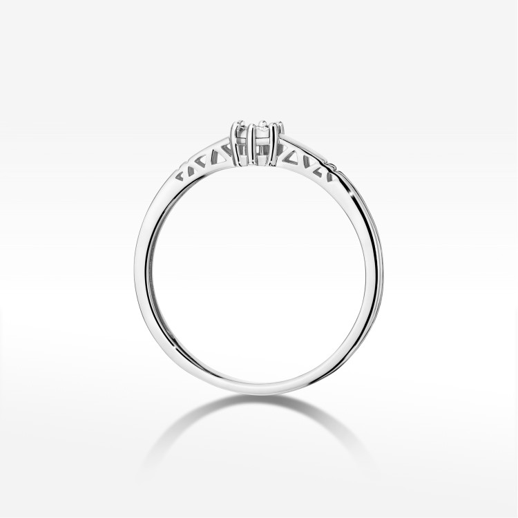 Pierścionek W0630 Diament 0,03ct białe złoto