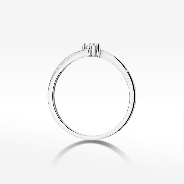 Pierścionek W0631 Diament 0,01ct białe złoto