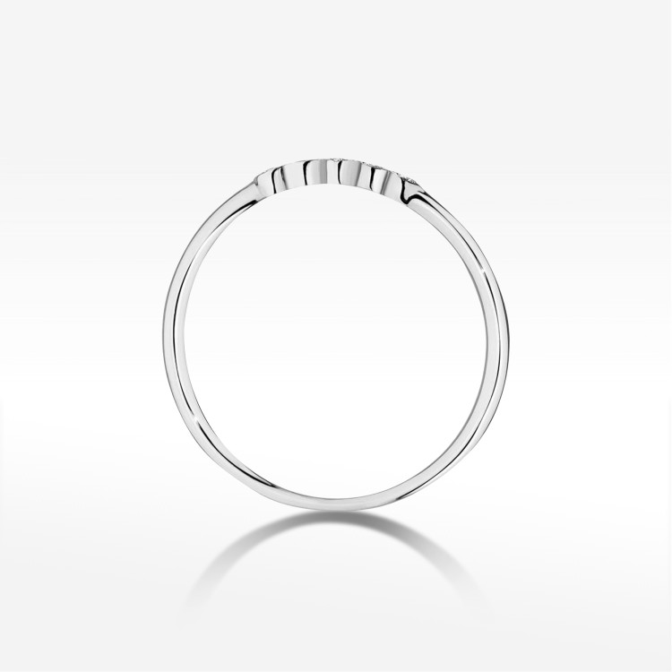 Pierścionek z diamentami 0,043ct białe złoto W0638