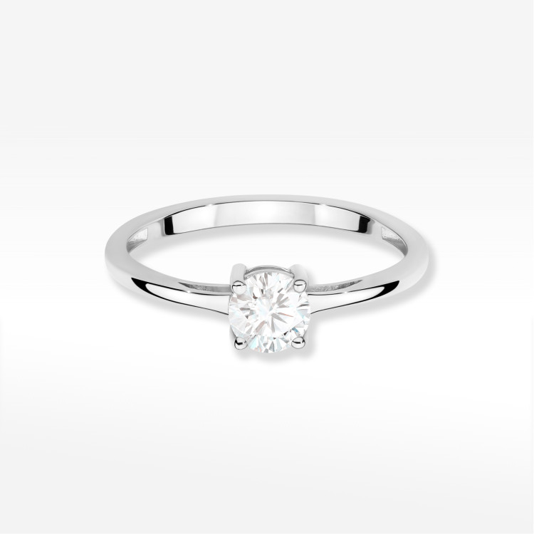 Pierścionek W0656 Diament Laboratoryjny 0,50ct białe złoto