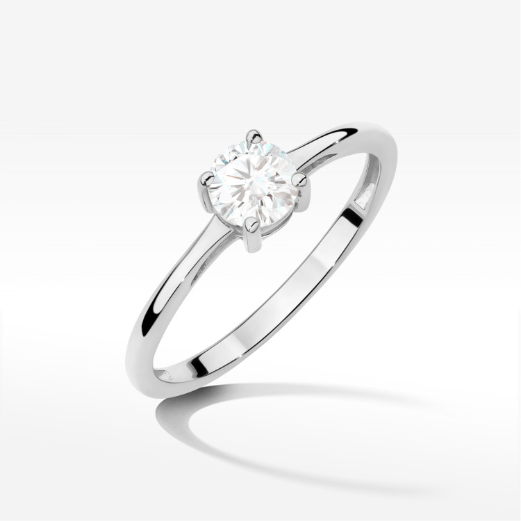 Pierścionek W0656 Diament Laboratoryjny 0,50ct białe złoto