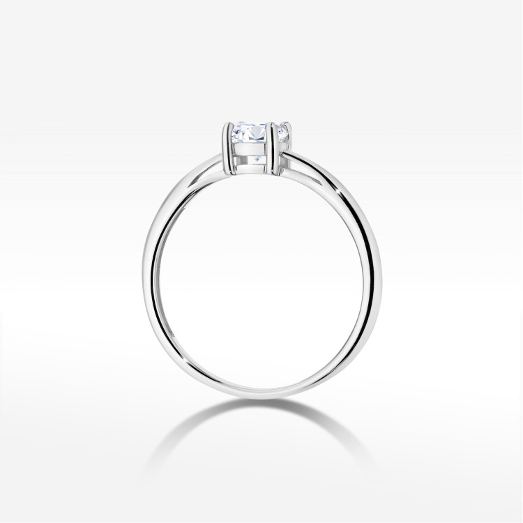 Pierścionek W0656 Diament Laboratoryjny 0,50ct białe złoto