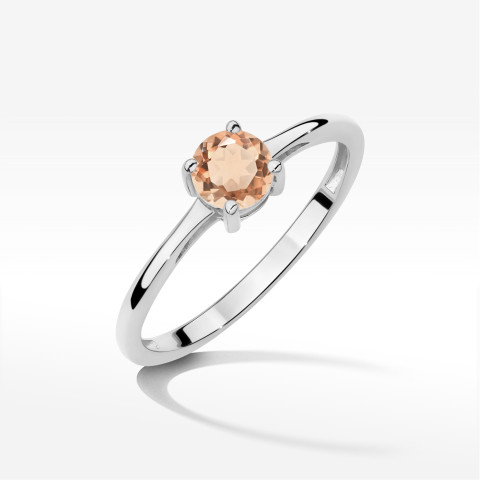 Pierścionek W0656 Morganit 0,40ct białe złoto