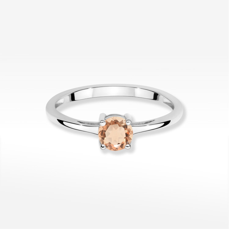 Pierścionek W0656 Morganit 0,40ct białe złoto