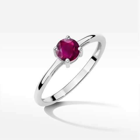 Pierścionek W0656 Rodolit 0,60ct białe złoto