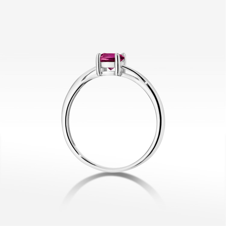 Pierścionek W0656 Rodolit 0,60ct białe złoto