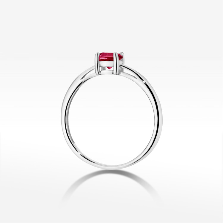 Pierścionek W0656 Rubin 0,60ct białe złoto