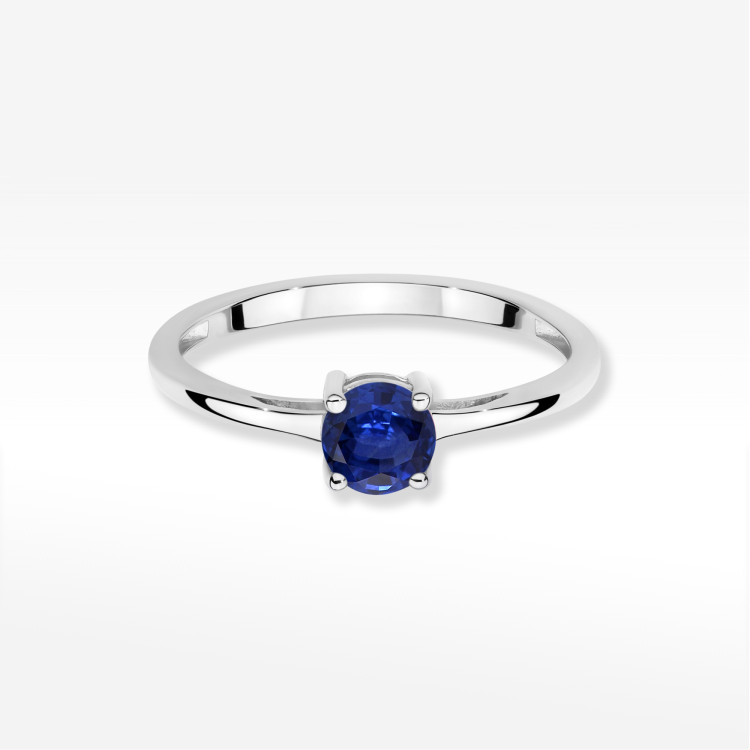 Pierścionek W0656 Szafir 0,50ct białe złoto