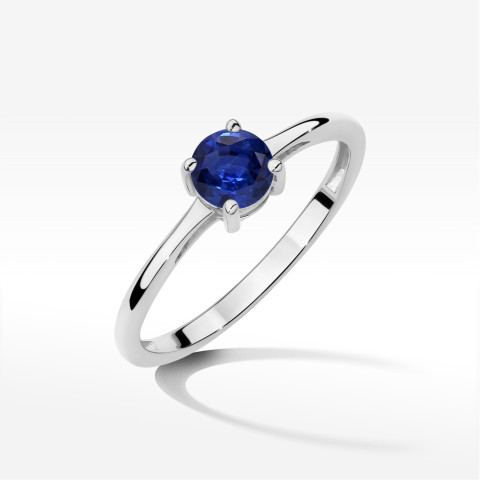 Pierścionek W0656 Szafir 0,50ct białe złoto