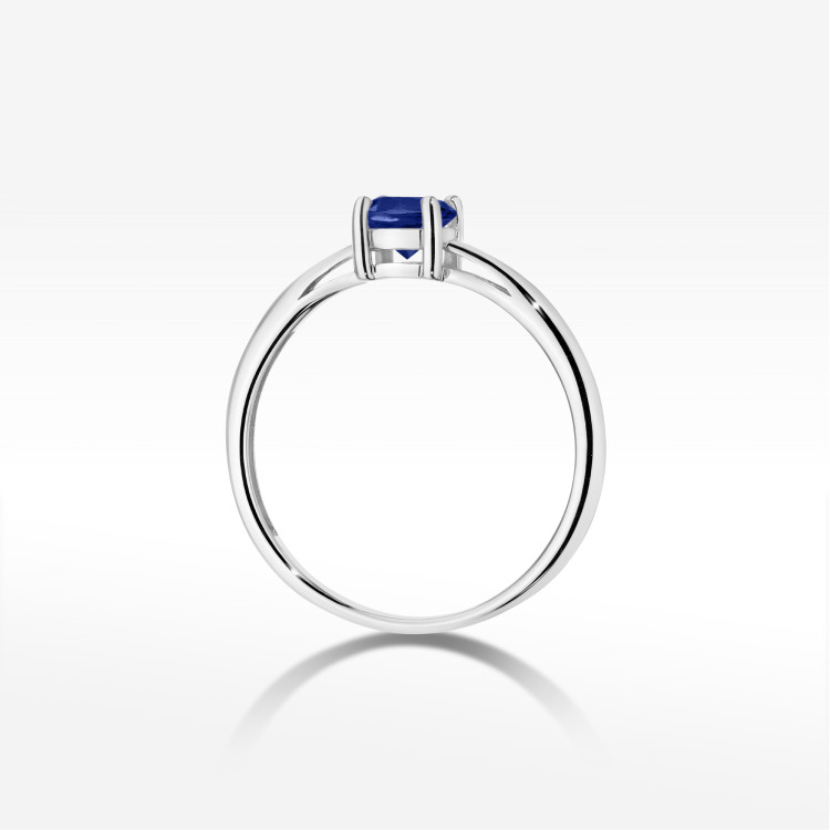 Pierścionek W0656 Szafir 0,50ct białe złoto