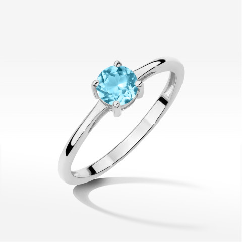 Pierścionek W0656 Topaz Swiss 0,50ct białe złoto