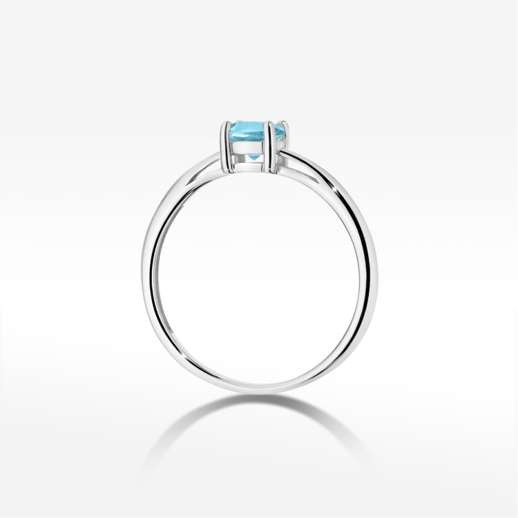Pierścionek W0656 Topaz Swiss 0,50ct białe złoto