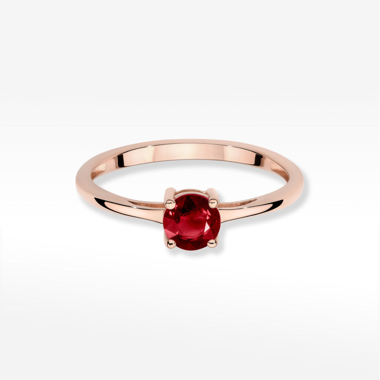 Pierścionek W0656 Granat 0,60ct różowe złoto