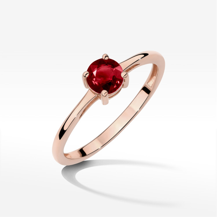 Pierścionek W0656 Granat 0,60ct różowe złoto
