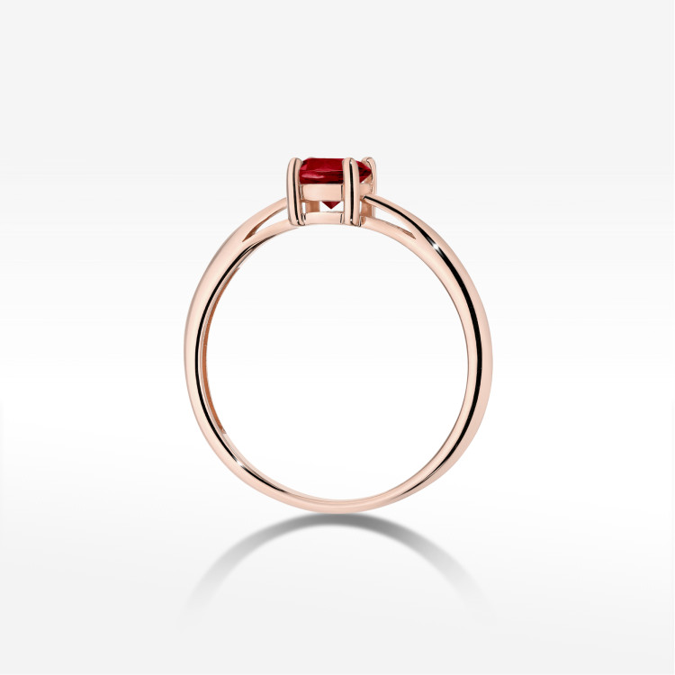 Pierścionek W0656 Granat 0,60ct różowe złoto